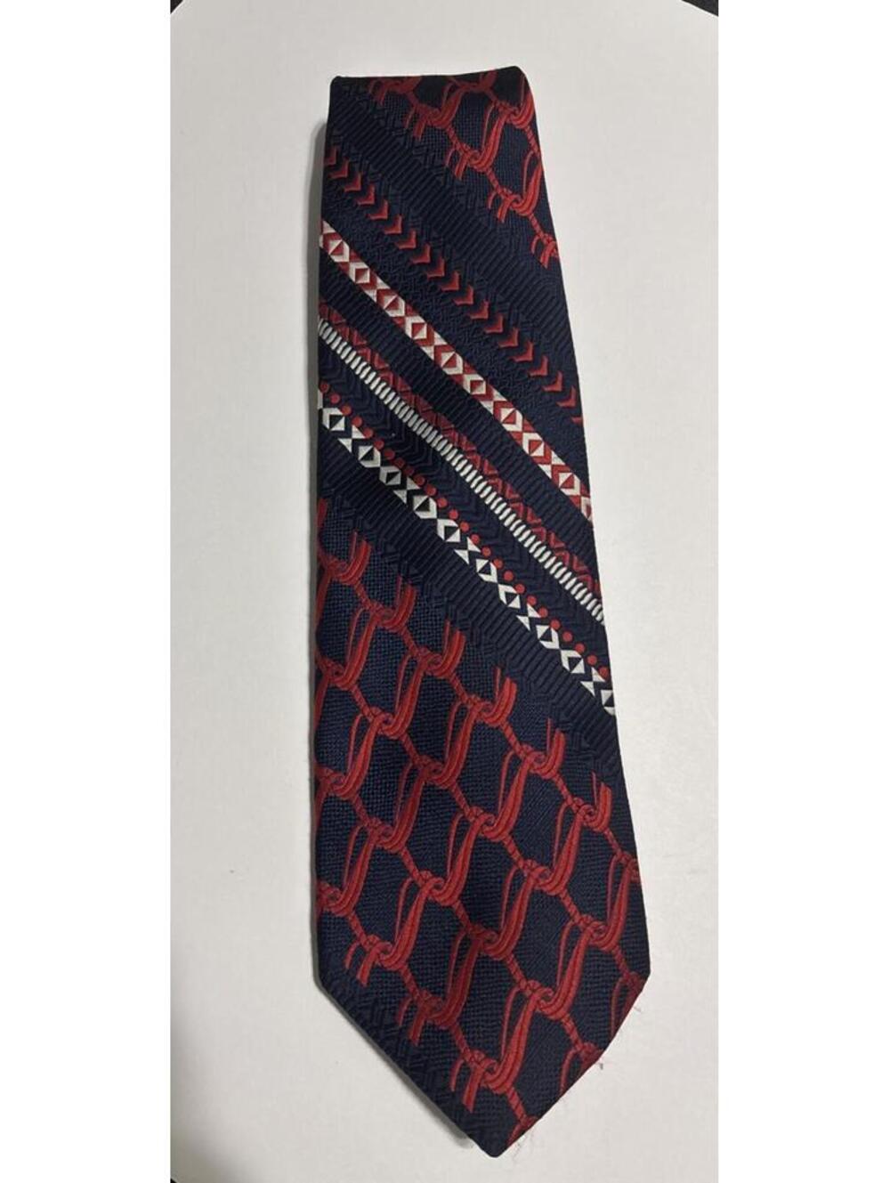 Mr. John Beau Brummel Vintage Retro Tie Red White Blue